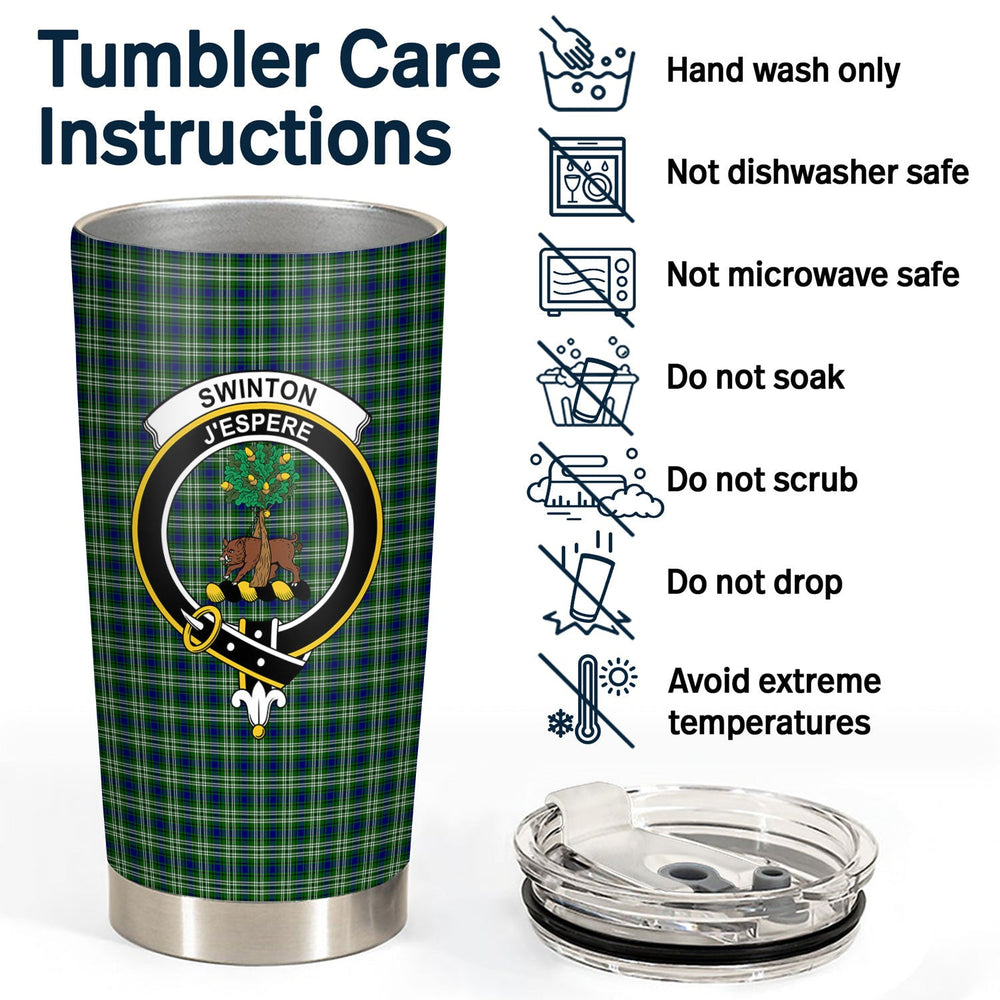 Clan Swinton Tartan Crest Tumbler LC17 Clan Swinton Tartan Today