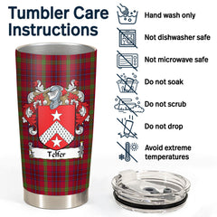 Clan Telfer Tartan Crest Tumbler IC93 Clan Hall Tartan Today