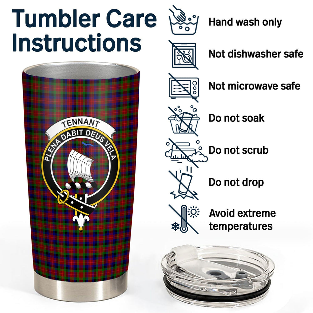 Clan Tennant Tartan Crest Tumbler TU39 Clan Tennant Tartan Today