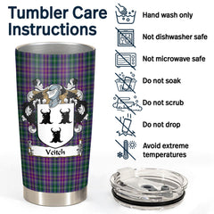 Clan Veitch Hunting Tartan Crest Tumbler BK51 Clan Hall Tartan Today