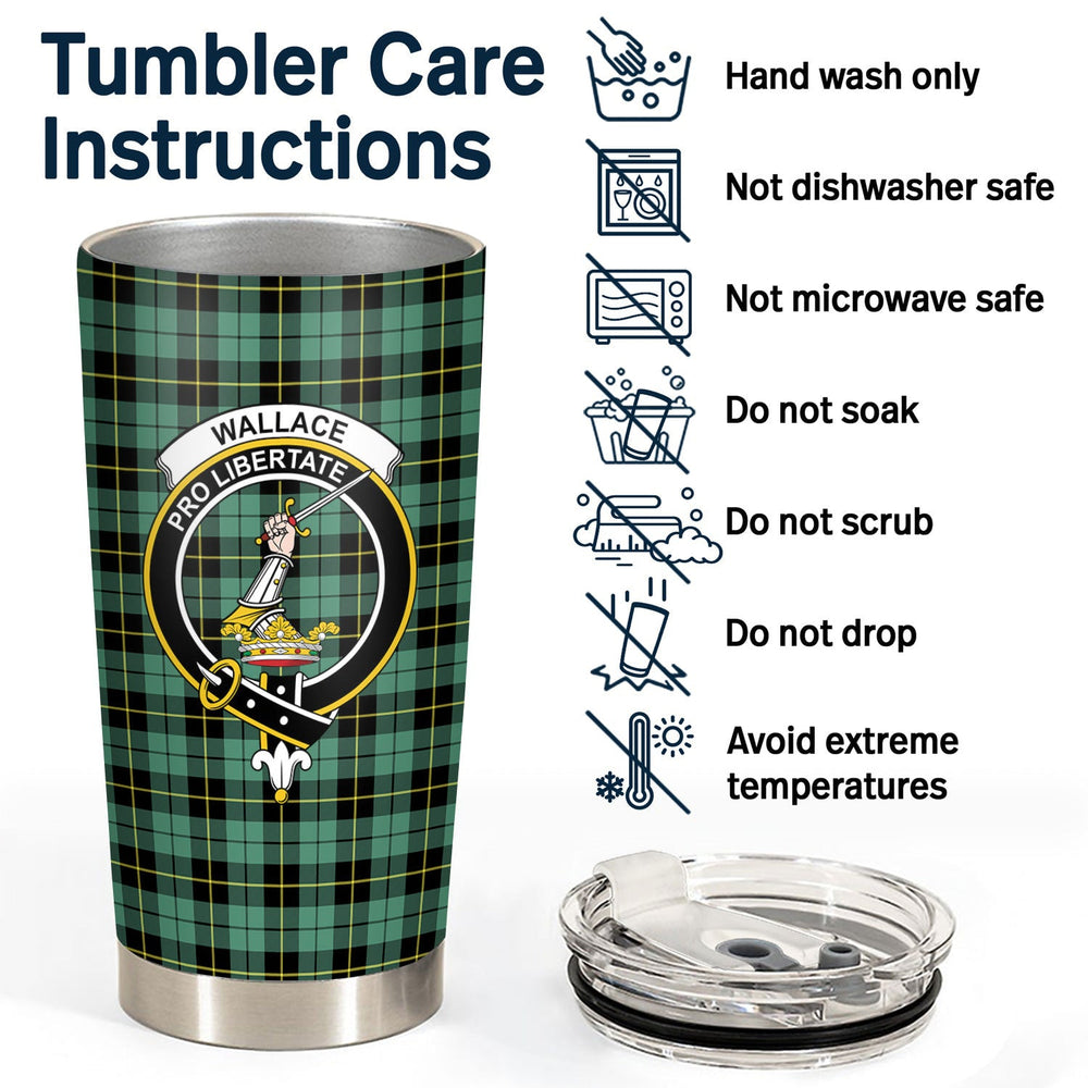 Clan Wallace Hunting Ancient Tartan Crest Tumbler HC30 Clan Wallace Tartan Today