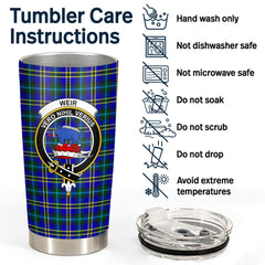 Clan Weir Modern Tartan Crest Tumbler AO13 Clan Weir Tartan Today