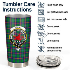 Clan Young Modern Tartan Crest Tumbler PK10 Clan Young Tartan Today