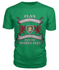 Clan McCann Tartan 2D T-ShirtVT60 McCann Tartan 2D T-Shirt Tartan T-Shirt Green Apple S McCann Tartan 2D T-Shirt