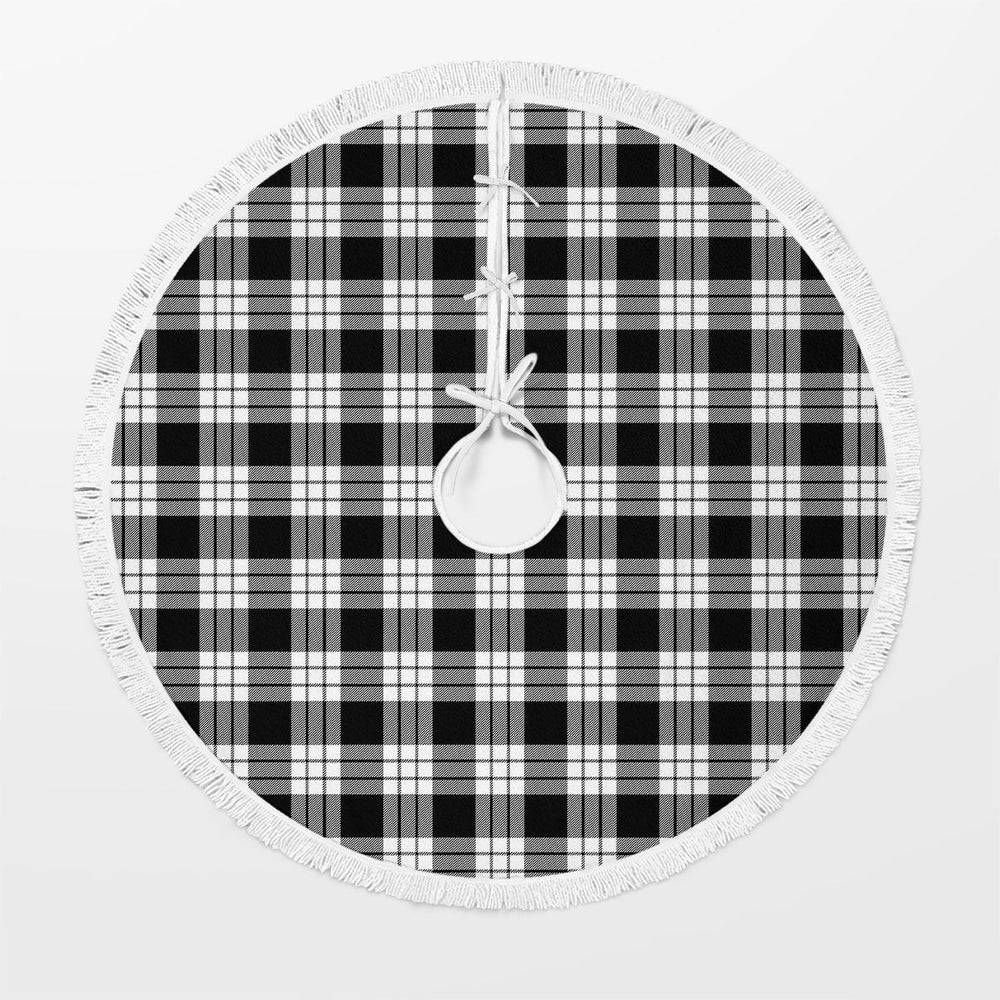 Clan MacFarlane Black _ White Tartan Christmas Tree Skirt LH80 MacFarlane Black _ White Tartan Tartan Christmas