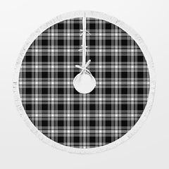 Clan Menzies Black _ White Modern Tartan Christmas Tree Skirt OA59 Menzies Black _ White Modern Tartan Tartan Christmas