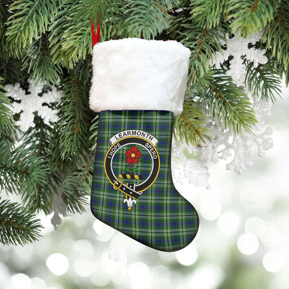 Clan Learmonth Tartan Crest Christmas Stocking JH85 Learmonth Tartan Tartan Stocking