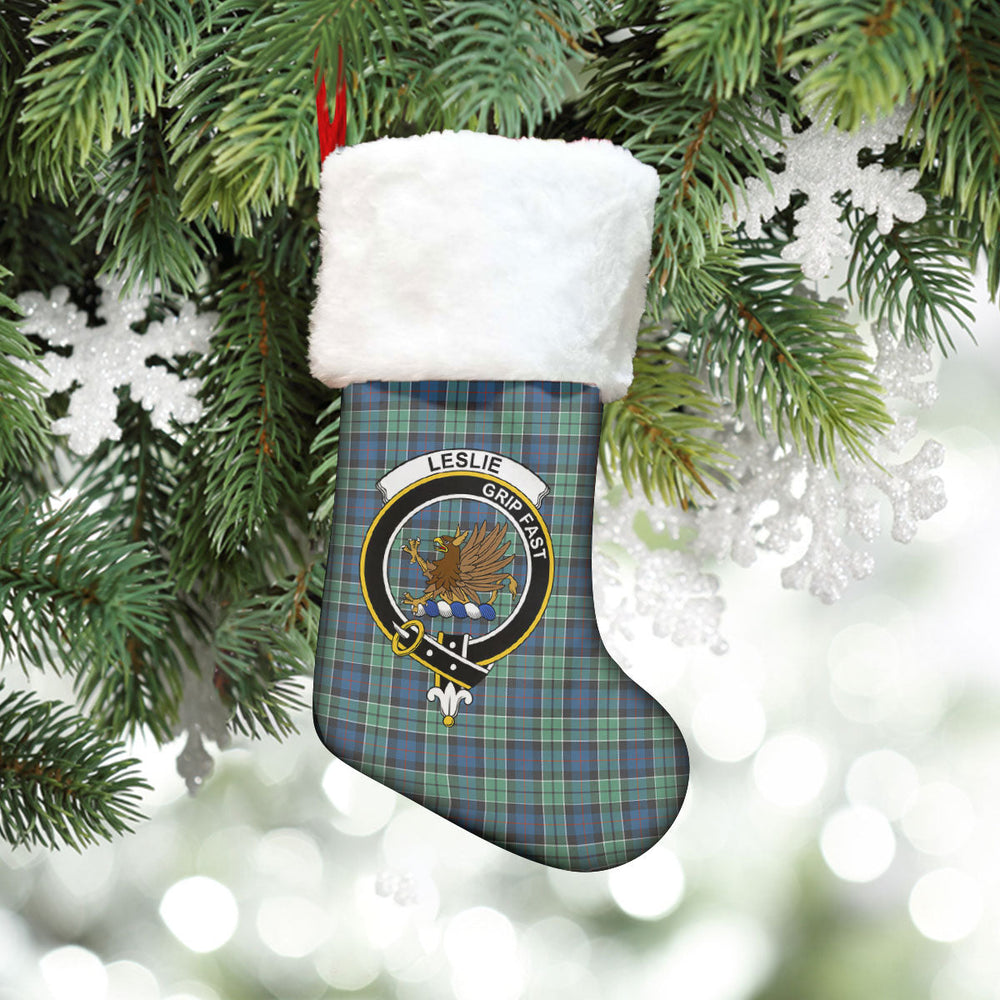 Clan Leslie Hunting Ancient Tartan Crest Christmas Stocking CT31 Leslie Hunting Ancient Tartan Tartan Stocking