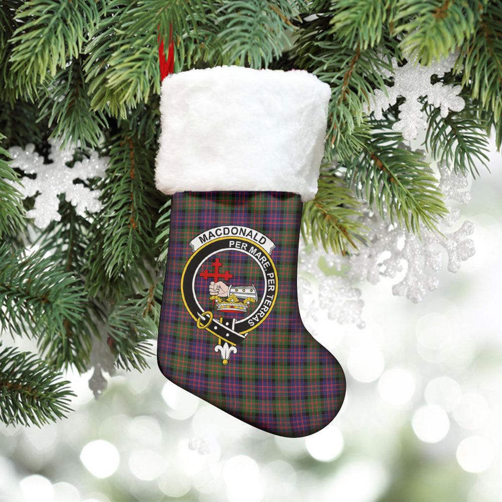 Clan MacDonald Modern Tartan Crest Christmas Stocking YA63 MacDonald Modern Tartan Tartan Stocking