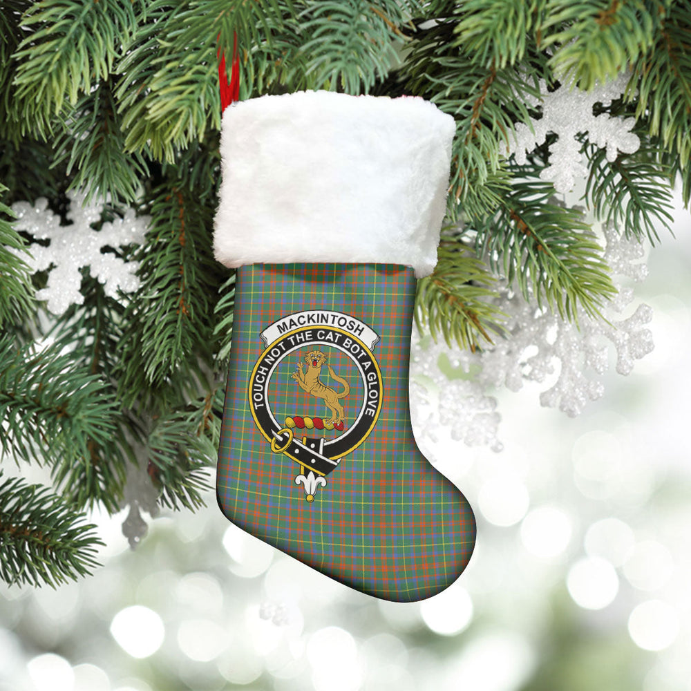 Clan MacKintosh Hunting Ancient Tartan Crest Christmas Stocking NT54 MacKintosh Hunting Ancient Tartan Tartan Stocking
