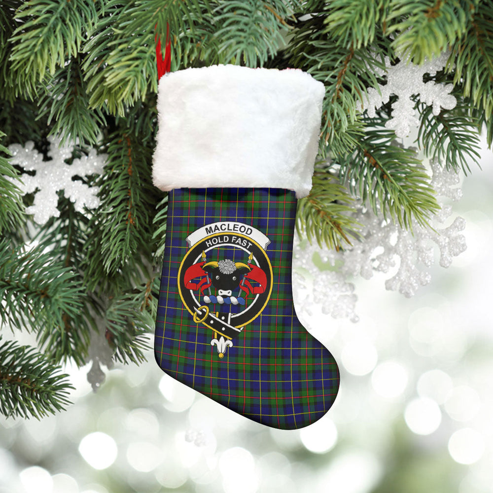 Clan MacLeod of Harris Modern Tartan Crest Christmas Stocking SA55 MacLeod of Harris Modern Tartan Tartan Stocking