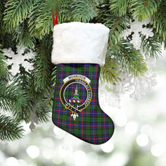 Clan Morrison Modern Tartan Crest Christmas Stocking XA15 Morrison Modern Tartan Tartan Stocking