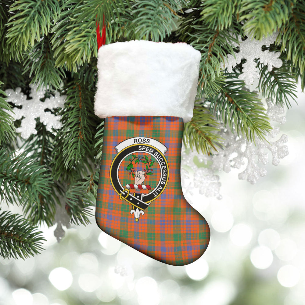 Clan Ross Ancient Tartan Crest Christmas Stocking UZ69 Ross Ancient Tartan Tartan Stocking