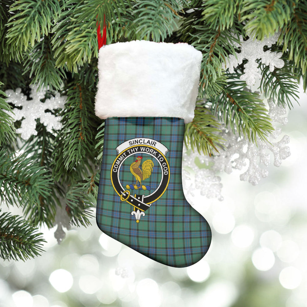 Clan Sinclair Hunting Ancient Tartan Crest Christmas Stocking KU29 Sinclair Hunting Ancient Tartan Tartan Stocking