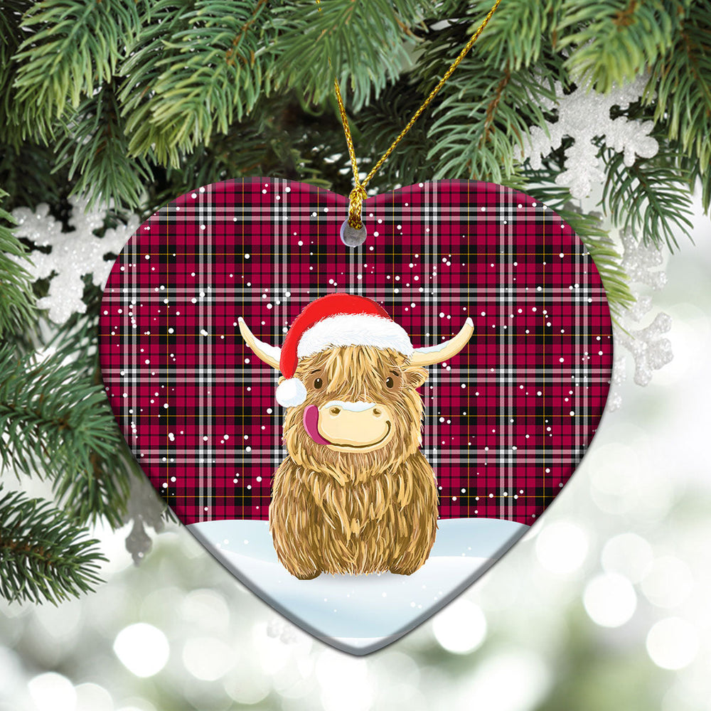 Clan Little Tartan Christmas Ceramic Ornament Highland Cows Style RO65 Little Tartan Tartan Ornament