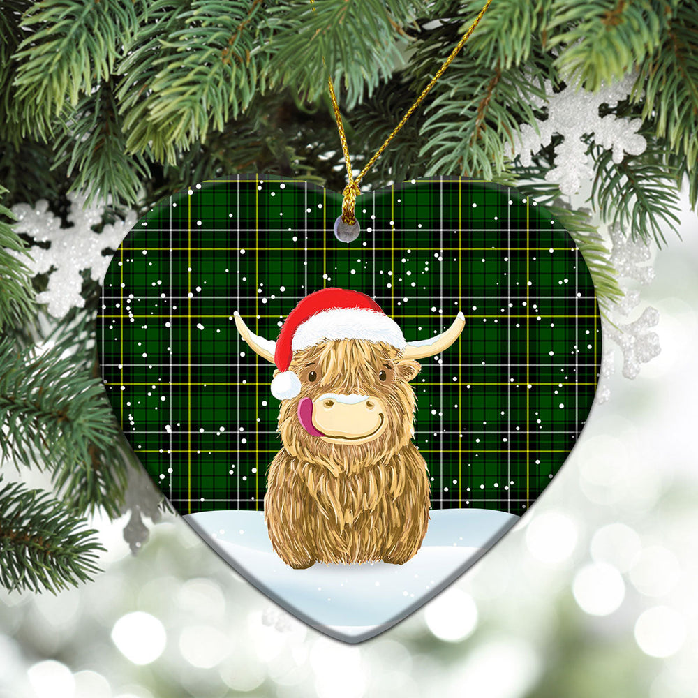 Clan MacAlpine Modern Tartan Christmas Ceramic Ornament Highland Cows Style VZ25 MacAlpine Modern Tartan Tartan Ornament