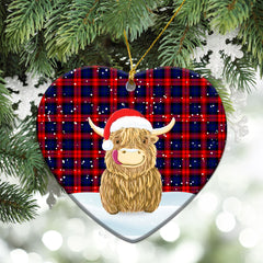 Clan MacLachlan Modern Tartan Christmas Ceramic Ornament Highland Cows Style PW51 MacLachlan Modern Tartan Tartan Ornament