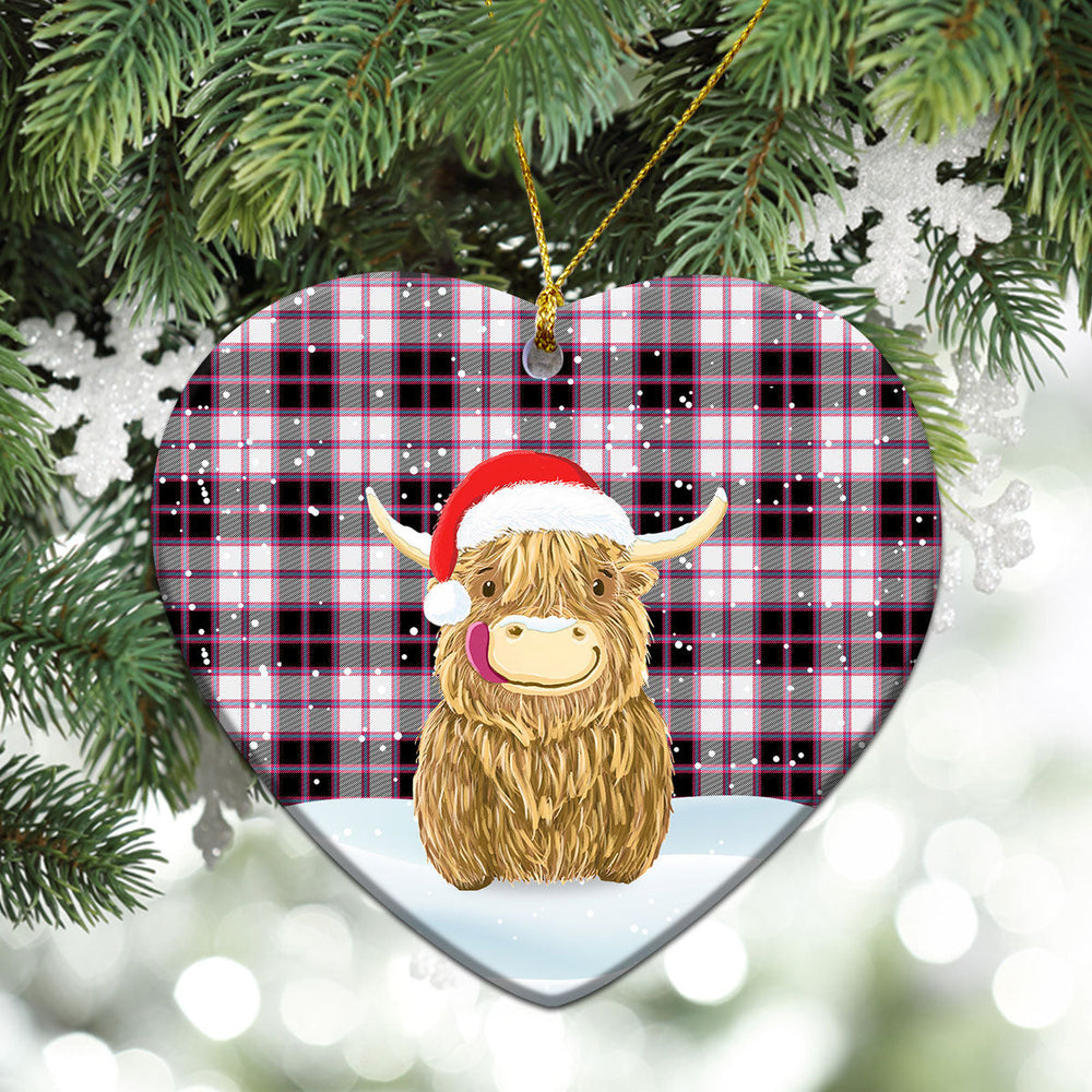Clan MacPherson Hunting Modern Tartan Christmas Ceramic Ornament Highland Cows Style DC92 MacPherson Hunting Modern Tartan Tartan Ornament