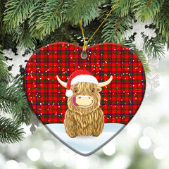 Clan McColl Tartan Christmas Ceramic Ornament Highland Cows Style CL92 McColl Tartan Tartan Ornament