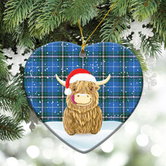Clan McLucas Tartan Christmas Ceramic Ornament Highland Cows Style YW42 McLucas Tartan Tartan Ornament