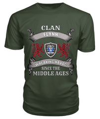 Clan Flynn Tartan 2D T-ShirtRL67 Flynn Tartan 2D T-Shirt Tartan T-Shirt City Green S Flynn Tartan 2D T-Shirt