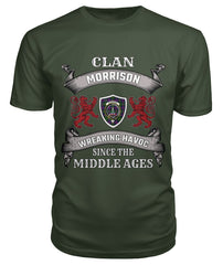 Clan Morrison Family Tartan 2D T-ShirtHP39 Morrison Tartan 2D T-Shirt Tartan T-Shirt City Green S Morrison Tartan 2D T-Shirt