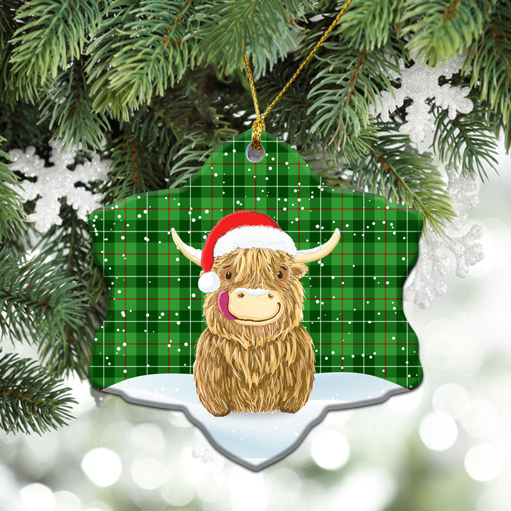 Clan Clephan (or Clephane) Tartan Christmas Ceramic Ornament Highland Cows Style LT83 Clephan (or Clephane) Tartan Tartan Ornament