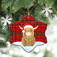 Clan McColl Tartan Christmas Ceramic Ornament Highland Cows Style CL92 McColl Tartan Tartan Ornament