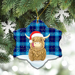 Clan McKerrell Tartan Christmas Ceramic Ornament Highland Cows Style SH78 McKerrell Tartan Tartan Ornament