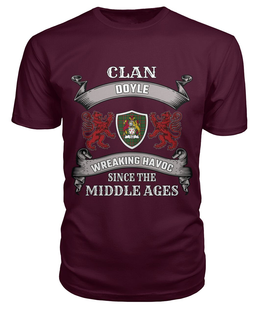 Clan Doyle Family Tartan 2D T-shirtFP21 Doyle Tartan 2D T-shirt Tartan T-Shirt Maroon S Doyle Tartan 2D T-shirt