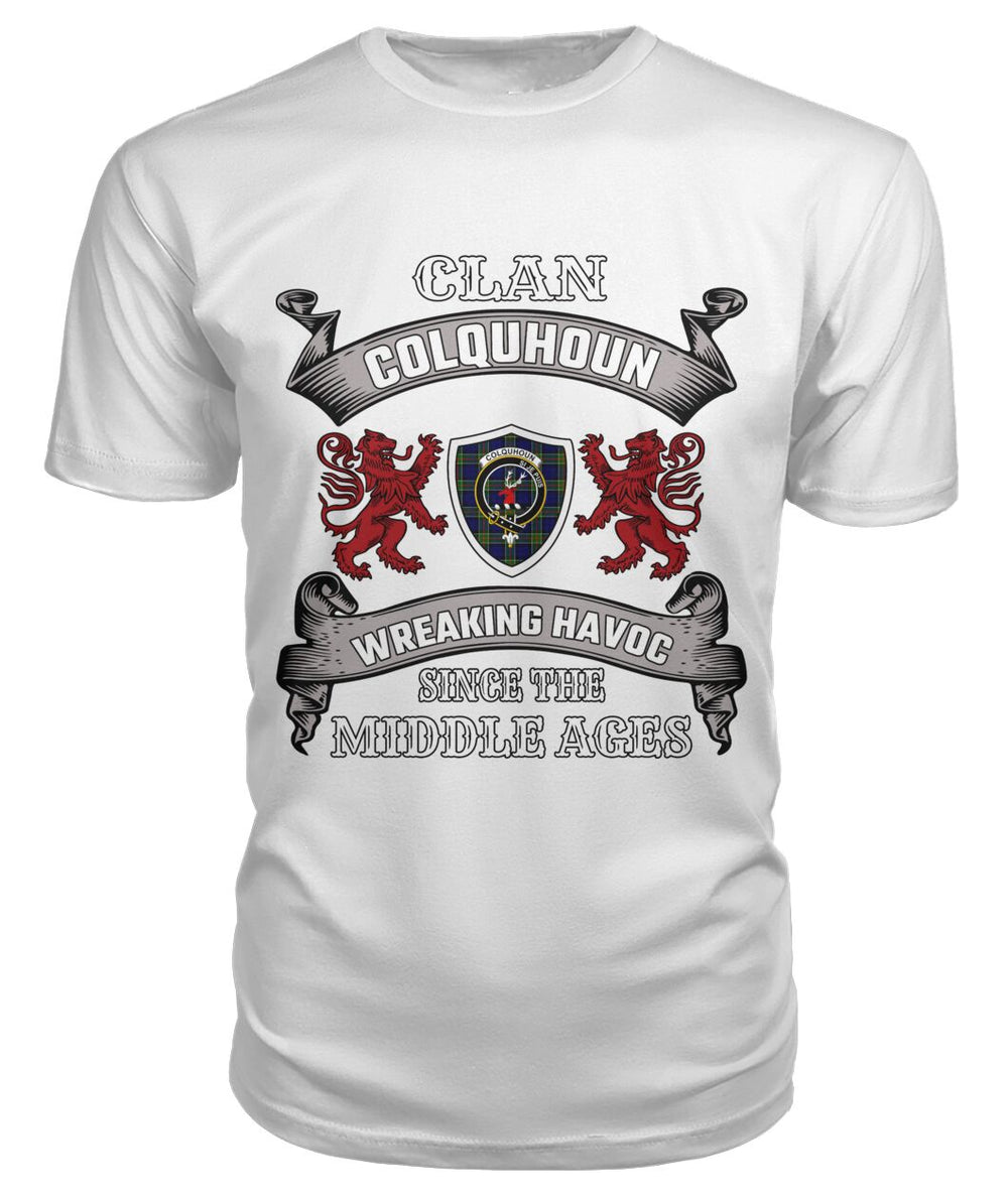 Clan Colquhoun Family Tartan 2D T-shirt VF29 Colquhoun Tartan Clan Tartan T-Shirt White S Colquhoun Tartan Clan