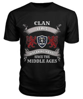Clan Lewis Tartan 2D T-ShirtQO18 Lewis Tartan 2D T-Shirt Tartan T-Shirt Black S Lewis Tartan 2D T-Shirt