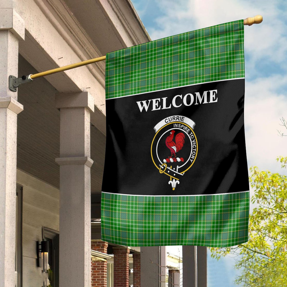 Clan Currie Tartan Crest Black Garden Flag CA49 Clan Currie Tartan Today