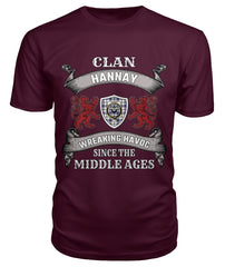 Clan Hannay Family Tartan 2D T-shirt SN21 Hannay Tartan Clan Tartan T-Shirt Maroon S Hannay Tartan Clan