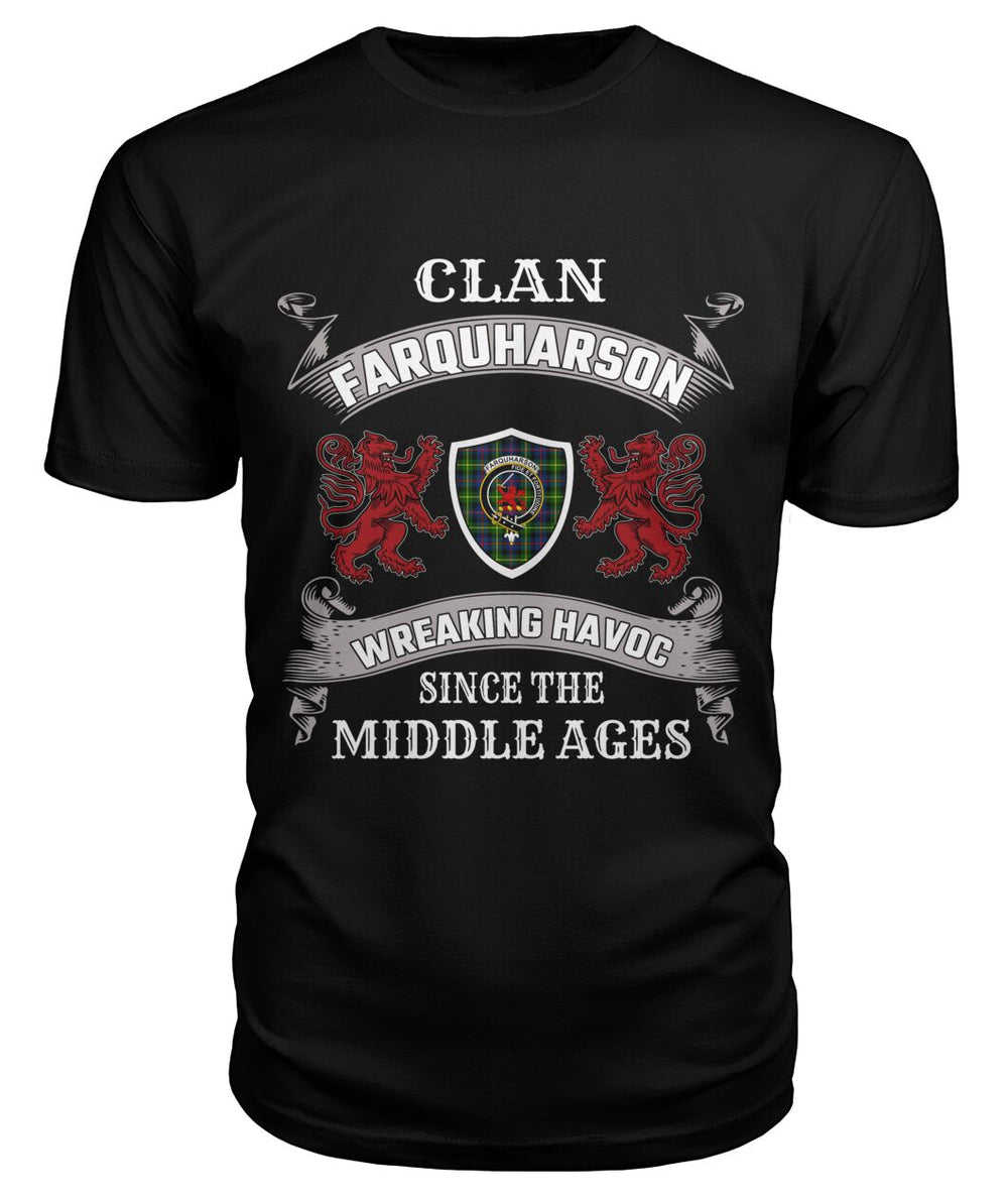 Clan Farquharson Family Tartan 2D T-shirt DV84 Farquharson Tartan Clan Tartan T-Shirt Black S Farquharson Tartan Clan