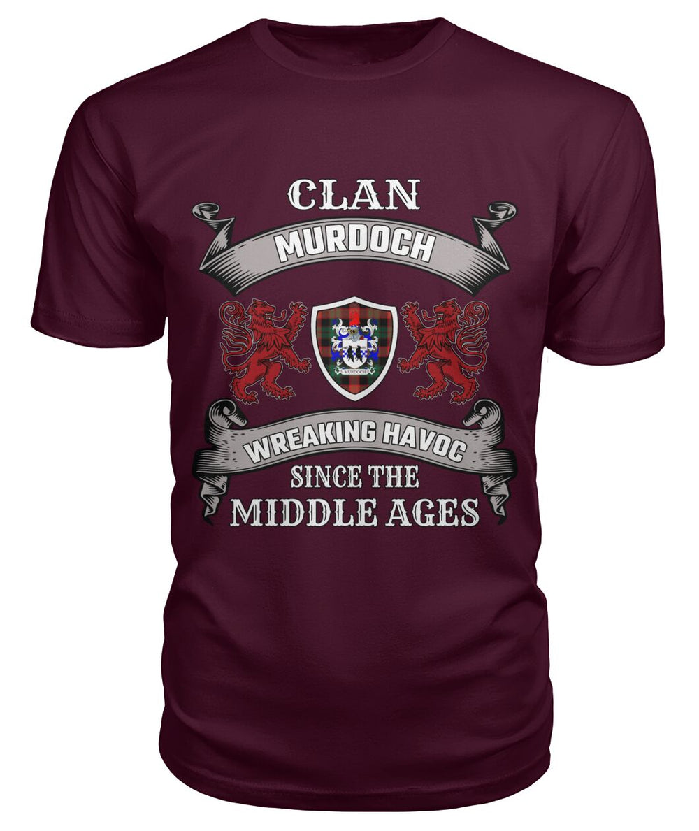 Clan Murdoch Family Tartan 2D T-ShirtNA72 Murdoch Tartan 2D T-Shirt Tartan T-Shirt Maroon S Murdoch Tartan 2D T-Shirt