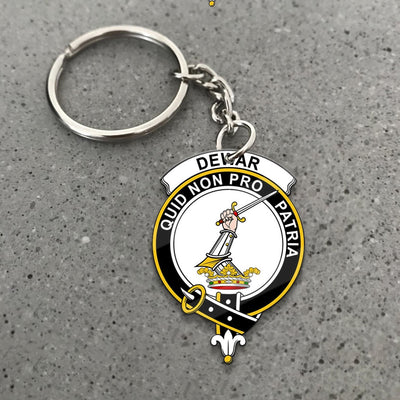 Clan Dewar Tartan Crest Keychain