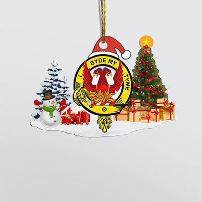 Clan Campbell Of Loudon Crest Tartan Acrylic Christmas Ornament WQ18