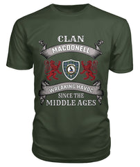 Clan MacDonell Family Tartan 2D T-shirt GW80 MacDonell Tartan Clan Tartan T-Shirt City Green S MacDonell Tartan Clan
