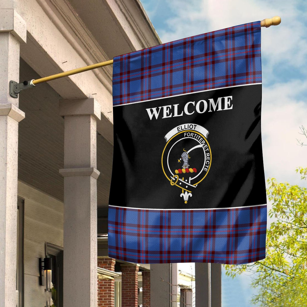 Clan Elliot Tartan Crest Black Garden Flag HC35 Clan Elliot Tartan Today