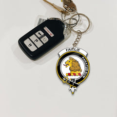 Clan Fairlie Tartan Crest Keychain GU10 Clan Fairlie Tartan Today