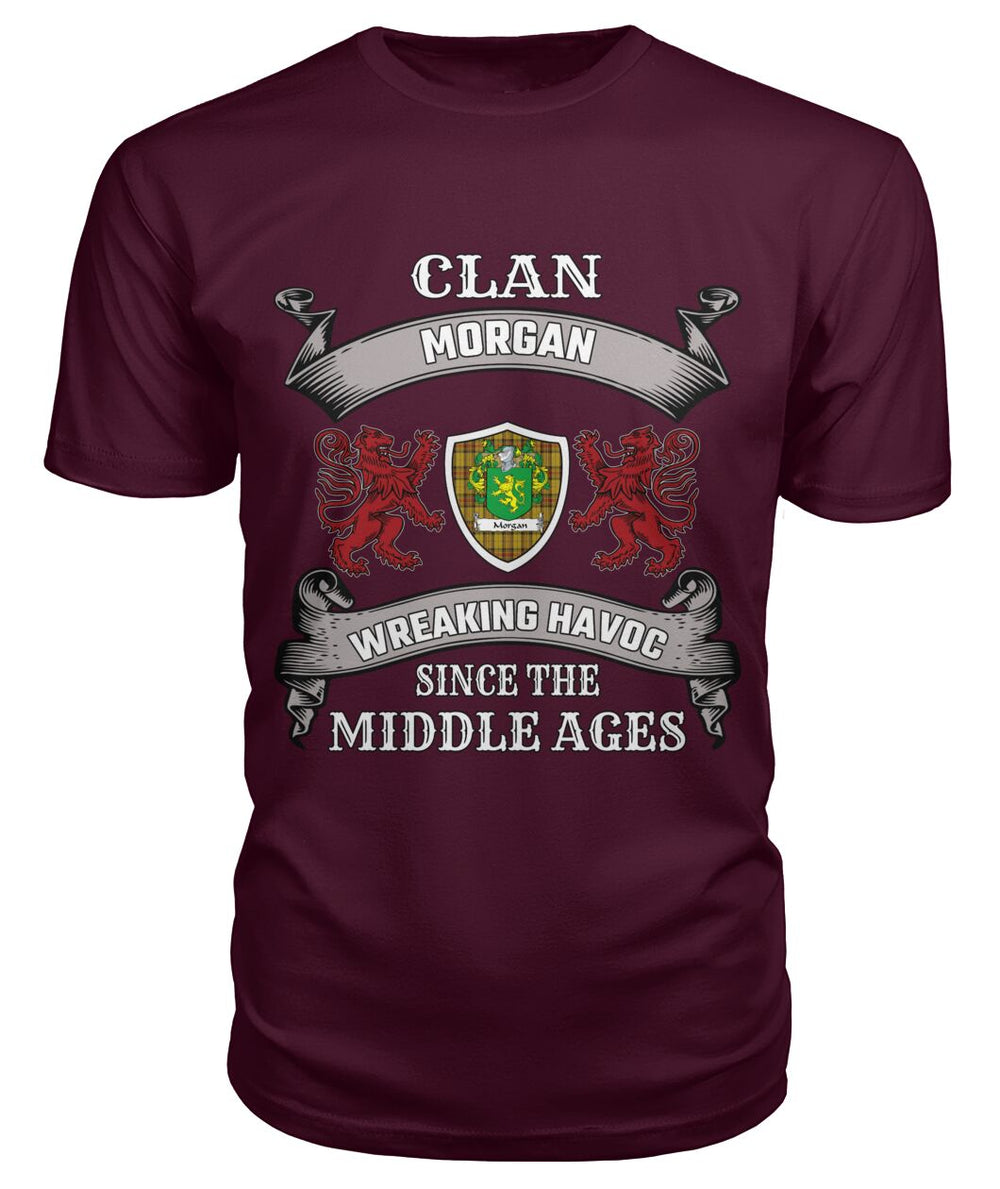 Clan Morgan Tartan 2D T-ShirtJF45 Morgan Tartan 2D T-Shirt Tartan T-Shirt Maroon S Morgan Tartan 2D T-Shirt