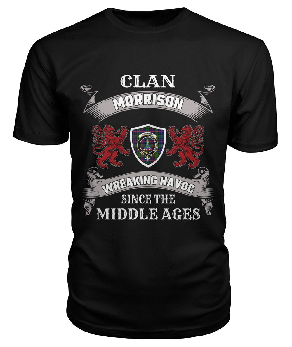 Clan Morrison Family Tartan 2D T-ShirtHP39 Morrison Tartan 2D T-Shirt Tartan T-Shirt Black S Morrison Tartan 2D T-Shirt