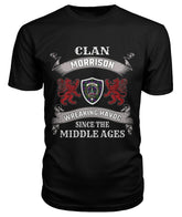 Clan Morrison Family Tartan 2D T-ShirtHP39 Morrison Tartan 2D T-Shirt Tartan T-Shirt Black S Morrison Tartan 2D T-Shirt