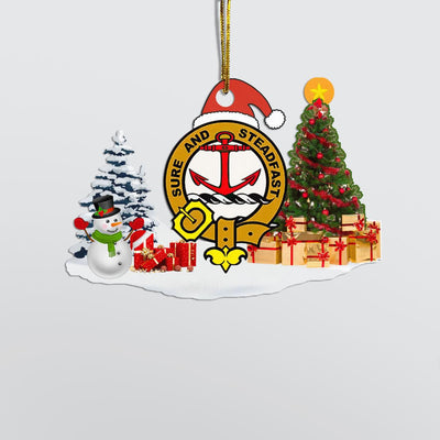 Clan Clark Crest Tartan Acrylic Christmas Ornament MZ69