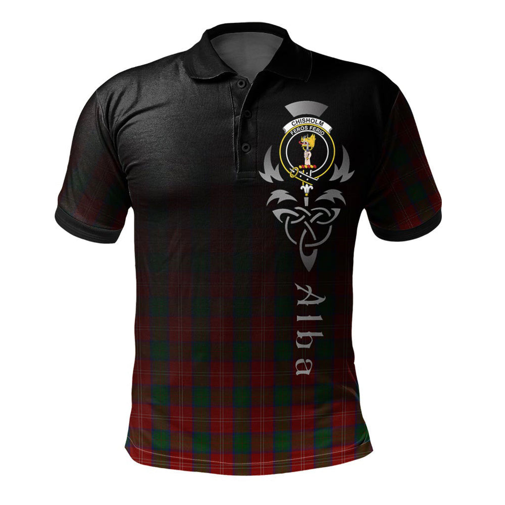 Clan Chisholm Tartan Polo Shirt - Alba Celtic Style ZF30 Chisholm Tartan Tartan Polo