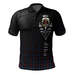 Clan Clark 01 Tartan Polo Shirt - Alba Celtic Style RH83 Clark 01 Tartan Tartan Polo