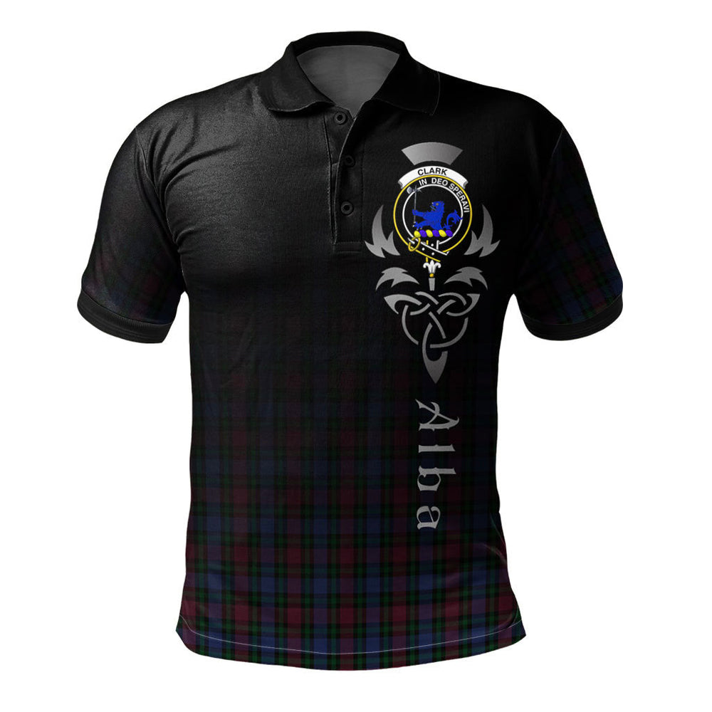 Clan Clark (Lion) 01 Tartan Polo Shirt - Alba Celtic Style ZR26 Clark (Lion) 01 Tartan Tartan Polo