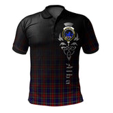 Clan Clark (Lion) Red Tartan Polo Shirt - Alba Celtic Style UN65 Clark (Lion) Red Tartan Tartan Polo