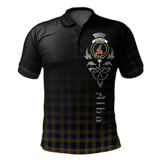 Clan Clelland Modern Tartan Polo Shirt - Alba Celtic Style IY26 Clelland Modern Tartan Tartan Polo